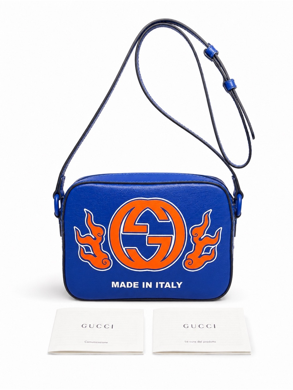 Limited Edition Gucci - Blue & Orange Leather Camera / Crossbody Bag ✨✨ - Picture 2 of 11